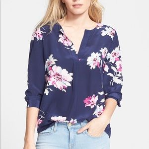Joie Deon Silk Floral Blouse Top